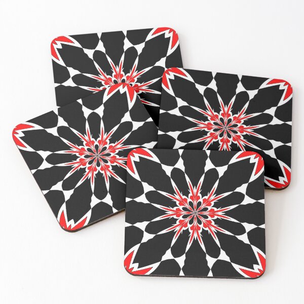Item preview, Bizarre Geometric Red Black and White Pattern designed and sold by taiche.