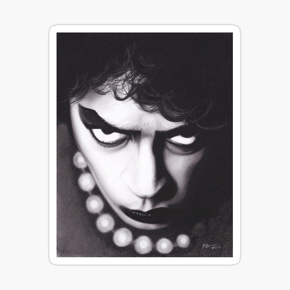 Realism Charcoal Drawing of Tim Curry as Frank N Furter in Rocky Horror  Picture Show