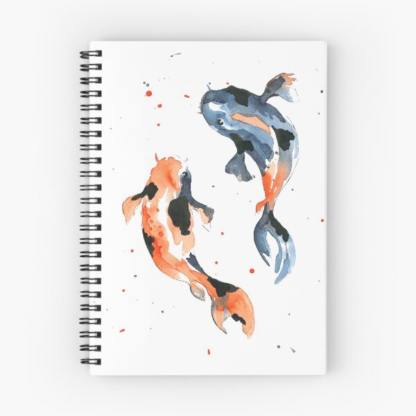 Item preview, Red and Blue Koi Fish designed and sold by VeronArtLab.