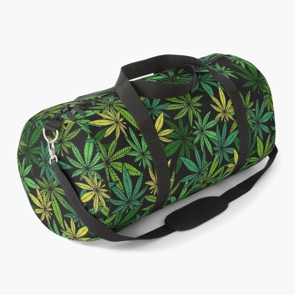 Item preview, Cannabis marijuana leaves on black background designed and sold by headpossum.