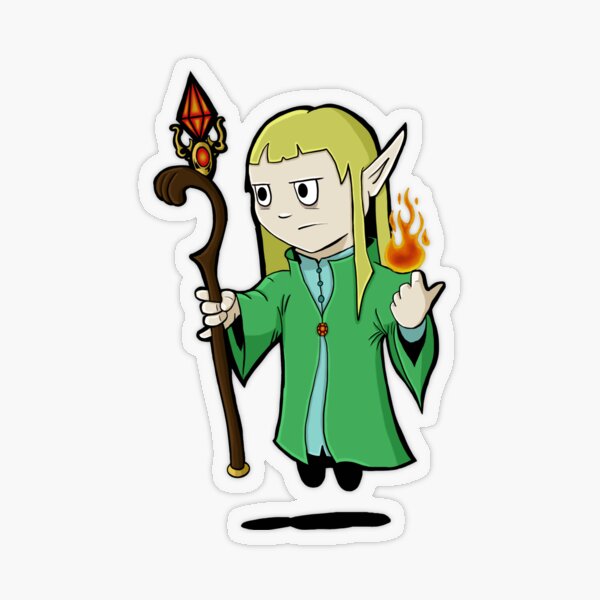 Emyr the Elf Transparent Sticker