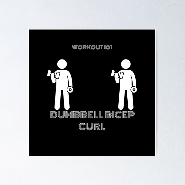 Home Gym Dumbbell Exercise Poster 3-Pack