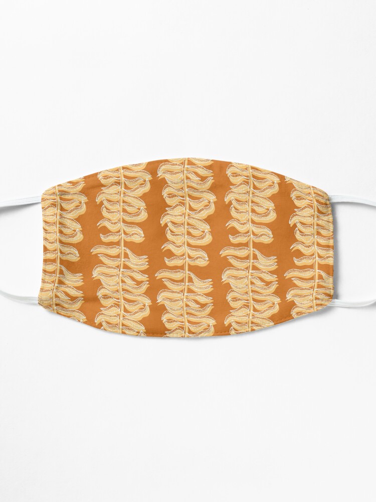 Alternate view of Infinite climbing branch with fall leaves Mask