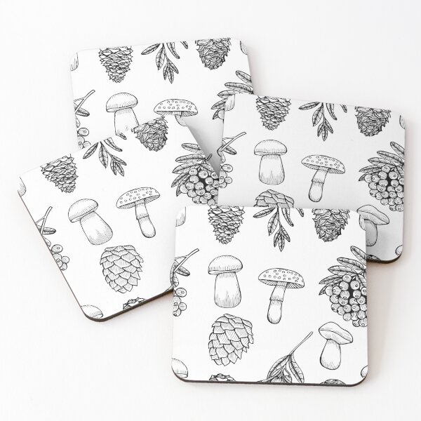 Item preview, Vegetarian Food Illustration Vintage Mushroom Pine Cone Berry vegetable  designed and sold by IamTrending.