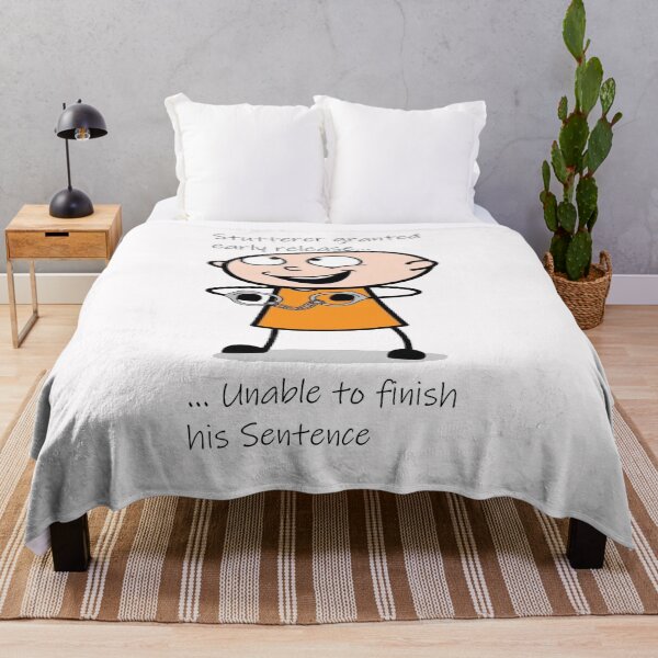 Item preview, Stutterer granted an early release... designed and sold by PillowPuns.