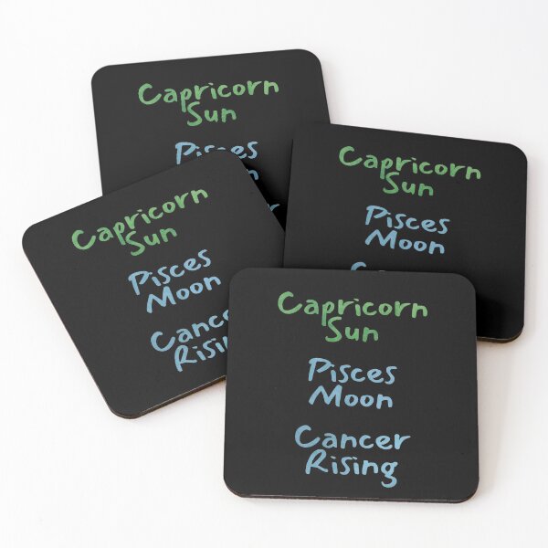 Item preview, Capricorn Sun Pisces Moon Cancer Rising Text designed and sold by leomooncreates.
