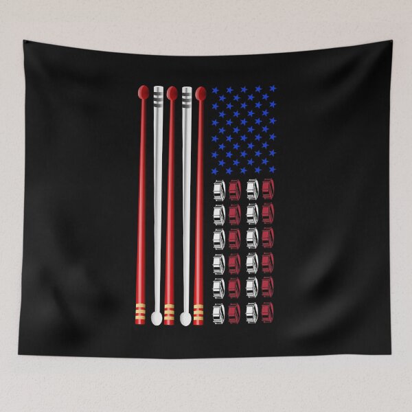Item preview, US Flag Drumsticks Drummer  designed and sold by bestshirtdesign.