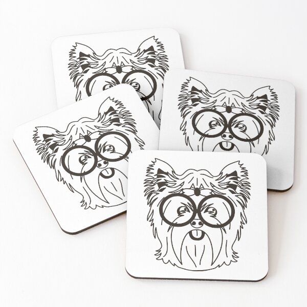 Item preview, Nerdy Yorkshire Terrier Dog designed and sold by Lulupainting.