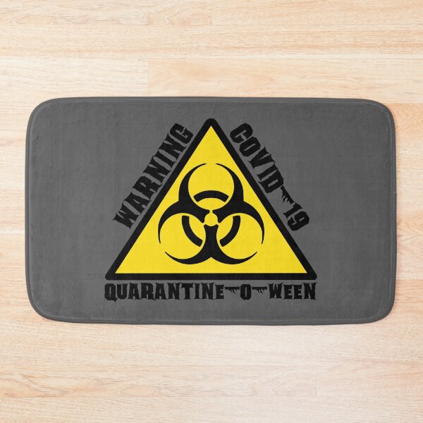 Item preview, Quarantine-o-ween - Warning Covid-19 funny Quarantine Halloween pun - Grey designed and sold by AJ-DesignCo.