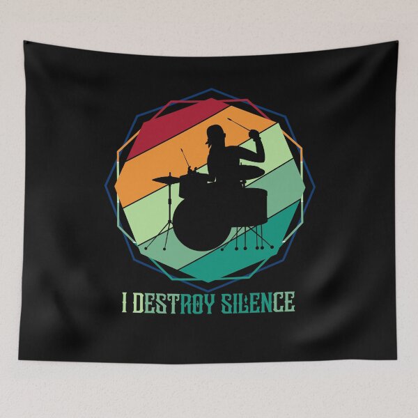 Item preview, I Destroy Silence Drums  designed and sold by bestshirtdesign.