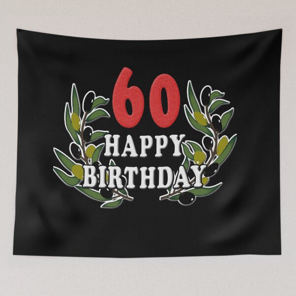 Item preview,  60th Birthday Olive branches  GIFT Men Women - Vintage t shirt   designed and sold by Galina Kostyaeva.