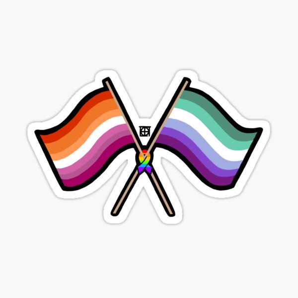 wlw and mlm solidarity flags Sticker