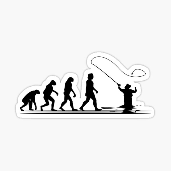 Evolution Fishing Sticker