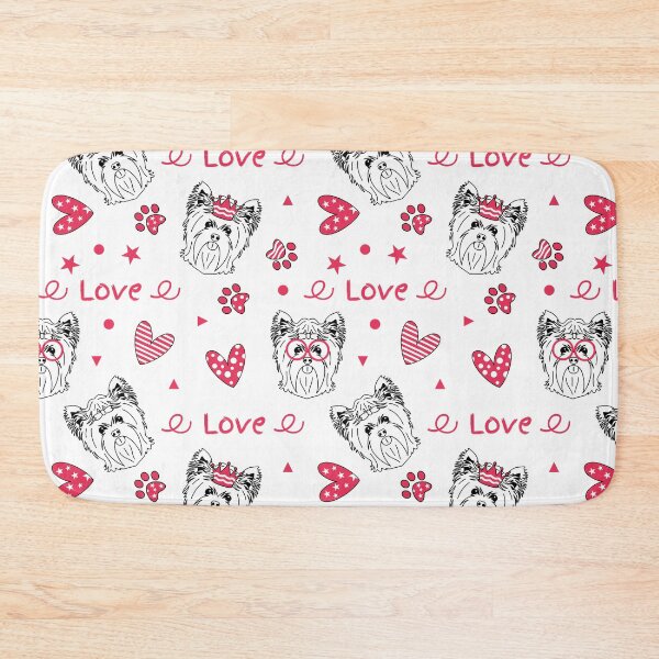 Item preview, Doodle Yorkshire Terrier Dog - Pink designed and sold by Lulupainting.