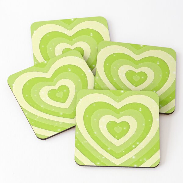 Item preview, green hearts designed and sold by sqftv.