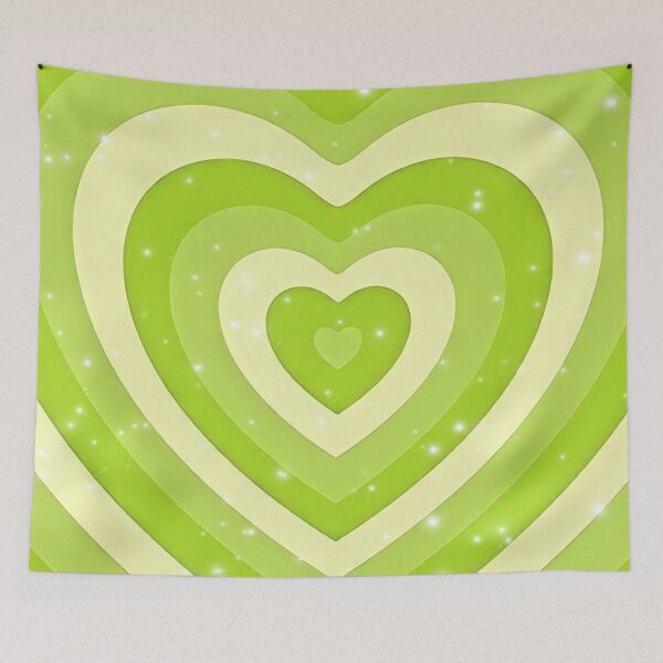 Item preview, green hearts designed and sold by sqftv.