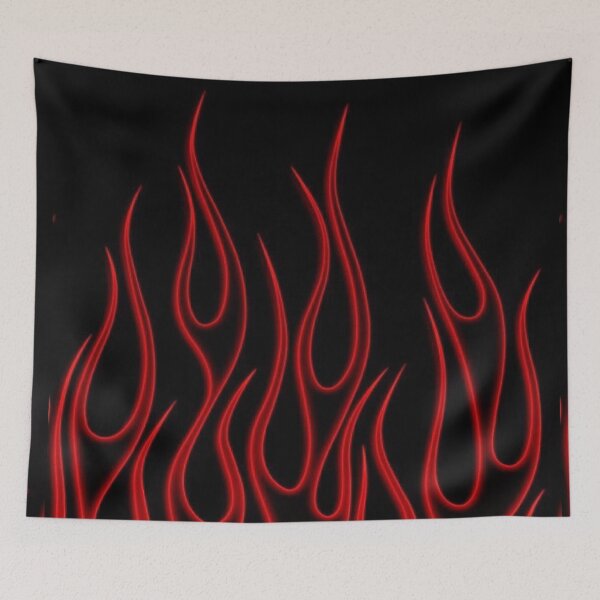 Item preview, black & red flames designed and sold by sqftv.