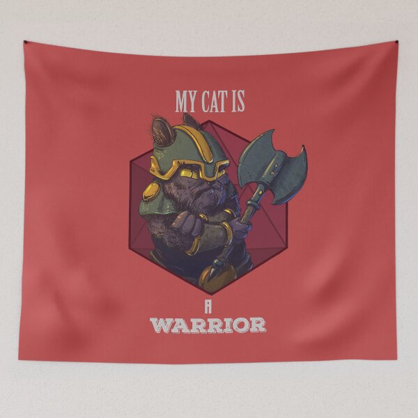 Item preview, RPG Cat Persian Dwarf Warrior designed and sold by CarlosCD.