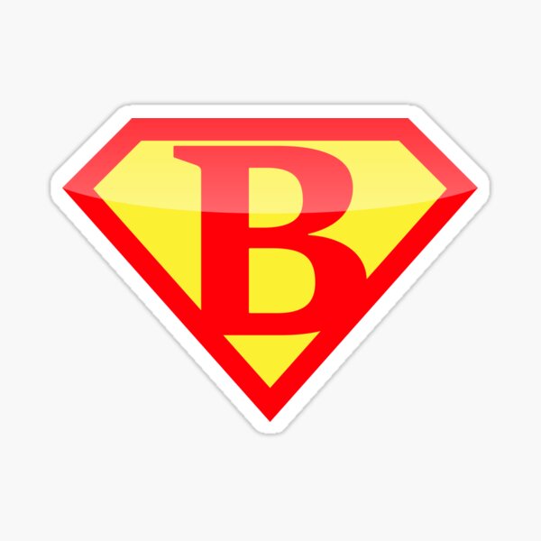 "Superhero Symbol. Letter B Logo." Sticker For Sale By Waldemart ...