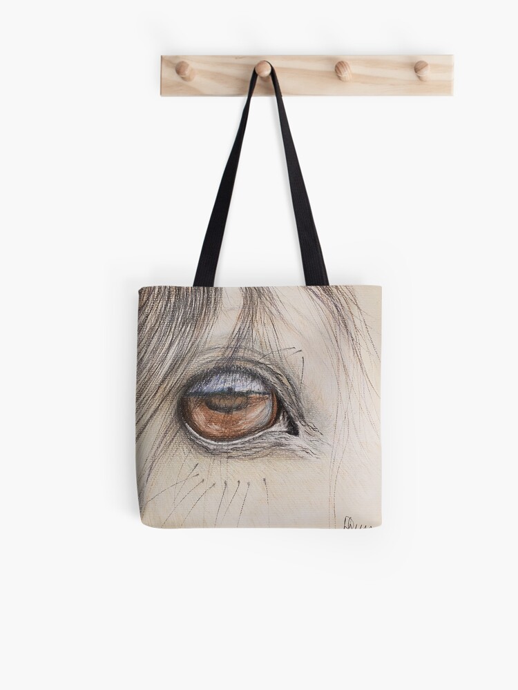 Thumbnail 1 of 2, Tote Bag, Arabian Stallion eye. designed and sold by delewdesigns.