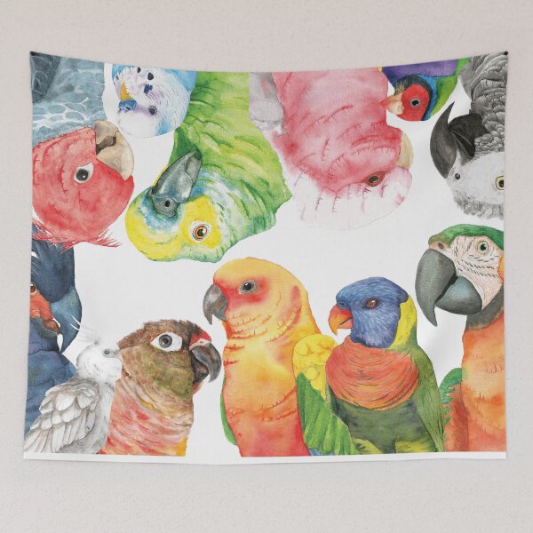Item preview, All my parrot watercolor designed and sold by L'Atelier Oranjade.