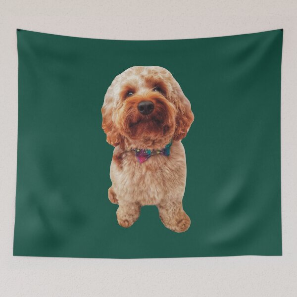 Item preview, Red Cockapoo in Bow tie designed and sold by ToriaScarlett.