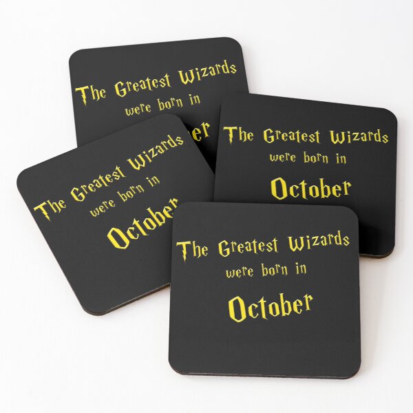 Item preview, The Greatest Wizards were born in October - golden text designed and sold by NiceSign.