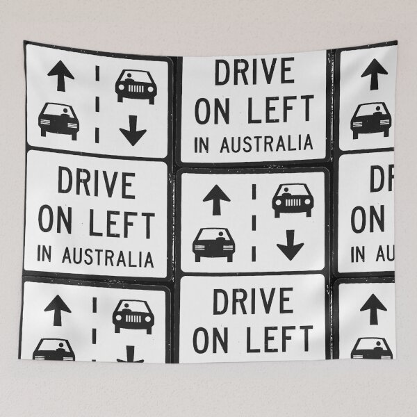 Item preview, Drive on the left in Australia - road sign designed and sold by Aura-E.