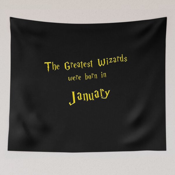 Item preview, The Greatest Wizards were born in January - golden text designed and sold by NiceSign.