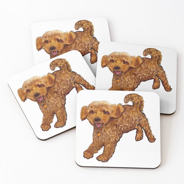 Item preview, Cavapoo playing - Cavapoo puppy dog prancing about  - cavalier king charles spaniel poodle, puppy love designed and sold by Artonmytee.