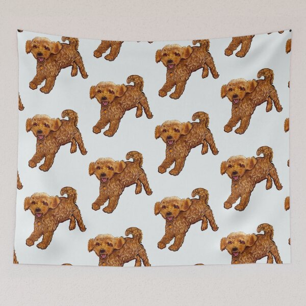 Item preview, Cavapoo playing - Cavapoo puppy dog prancing about  - cavalier king charles spaniel poodle, puppy love designed and sold by Artonmytee.