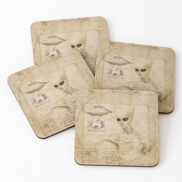 Item preview, Elegancia extraterrestre: DaVinci Gray Alien Art designed and sold by Philipe3d.