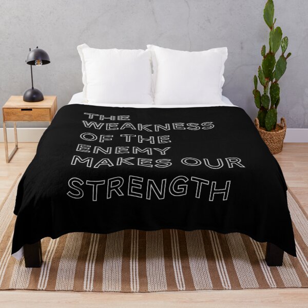 Item preview, The Weakness of the Enemy Makes our Strength Inspirational Game Quote designed and sold by teeworthy.