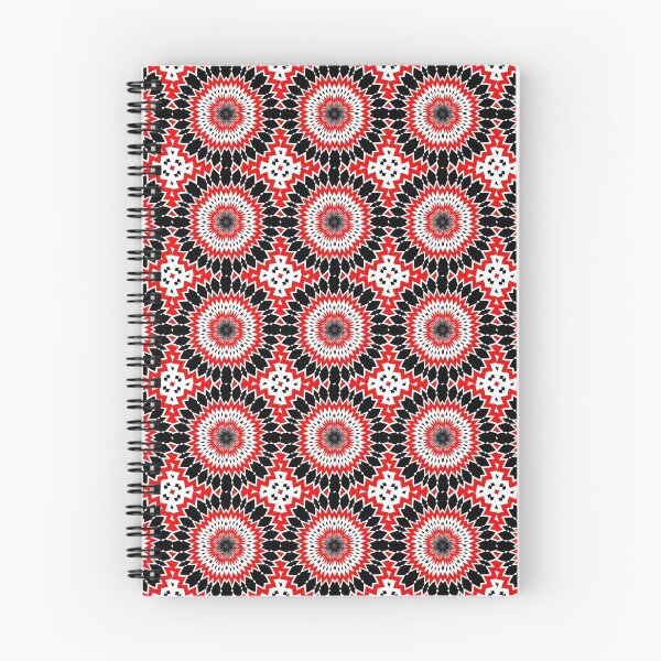 Item preview, Bizarre Red Black and White Mandala Tile Pattern designed and sold by taiche.