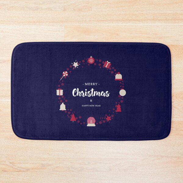 Item preview, Merry Christmas and Happy New Year Wreath illustration designed and sold by Aysel's Designs.