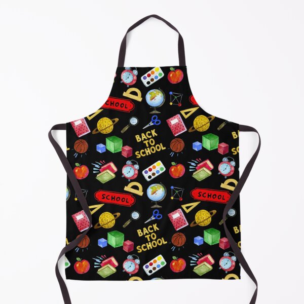 Item preview, Watercolor Back to School Elements Theme Pattern designed and sold by HHeartsDesigns.