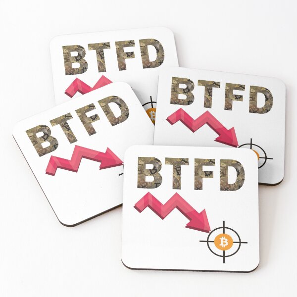 Item preview, BTFD, Buy the F'in' Dip, Bitcoin, BTC, cryptocurrency designed and sold by WinningUniverse.