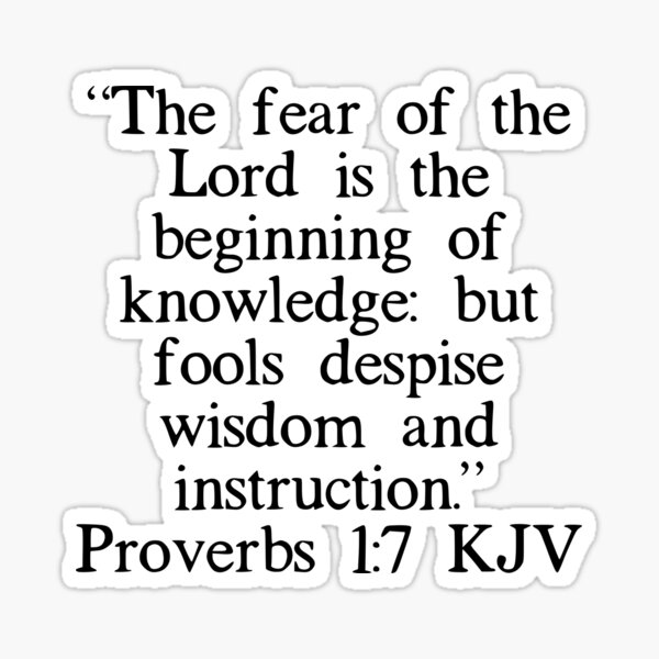 Item preview, Proverbs 1:7 KJV designed and sold by IBMClothing.