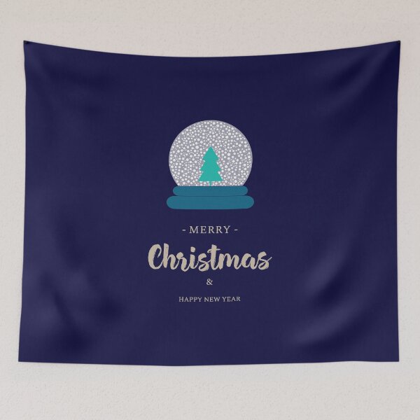 Item preview, Merry Christmas and Happy New Year Snow globe illustration designed and sold by Aysel's Designs.