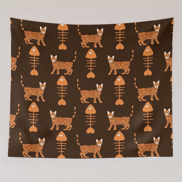 Item preview, Bengal Cat and Fish Bone designed and sold by lulululupaint.