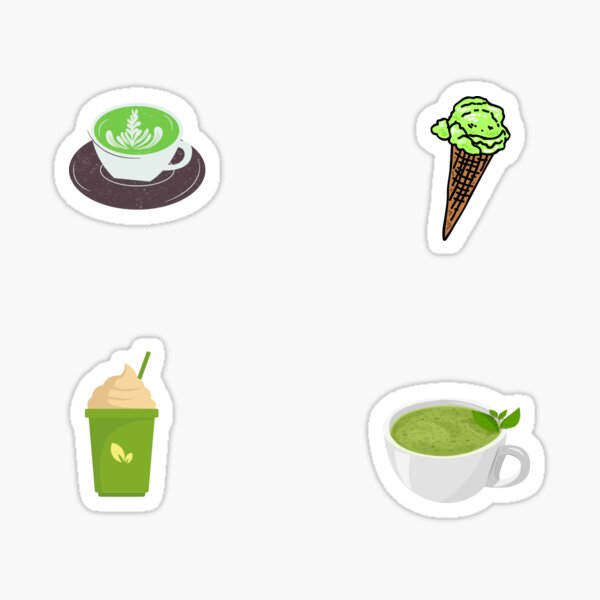 " green tea sticker pack version 2" Sticker for Sale by AGDesignstore