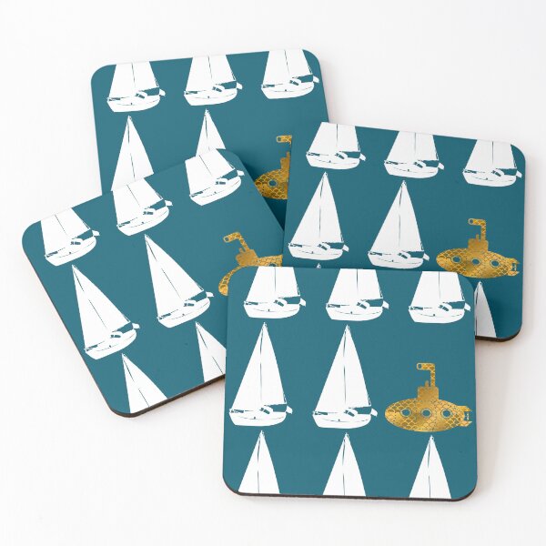 Item preview, Be different - golden submarine among sailboats designed and sold by Aura-E.