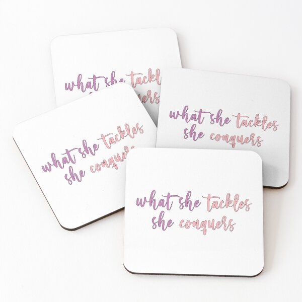 Item preview, What She Tackles She Conquers designed and sold by Libby :).