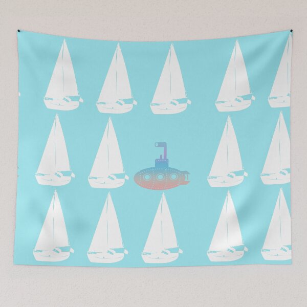 Item preview, Be different - colorful submarine among sailboats designed and sold by Aura-E.
