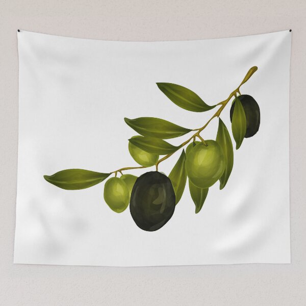 Item preview, Olive branch and pattern designed and sold by urban-color.