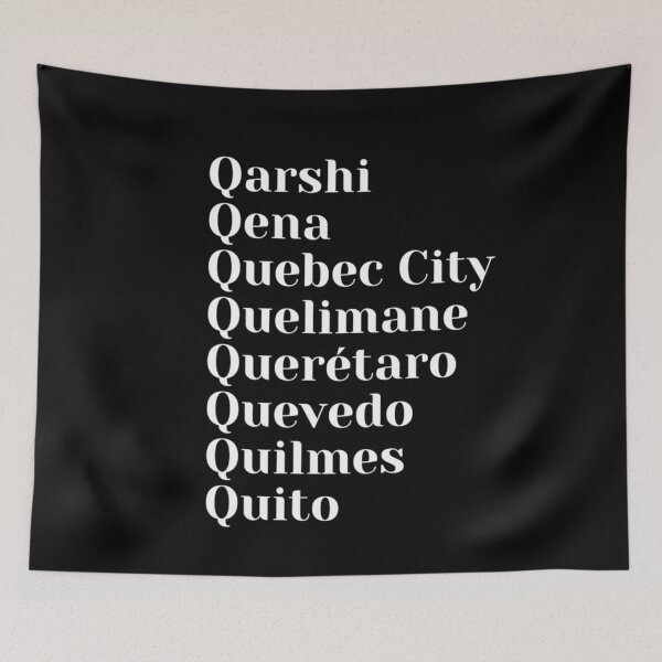 Item preview, Cities starting with the letter, Q designed and sold by Art With Impact – Statement Art & Apparel for Deep Thinkers.