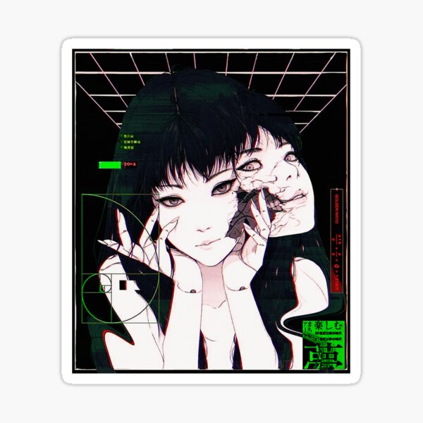 Item preview, Cyberpunk Vaporwave Cyborg Girl designed and sold by OWLvision33.