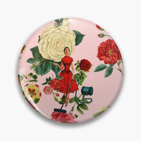 Item preview, Keep it clean floral collage pink designed and sold by Snexus.