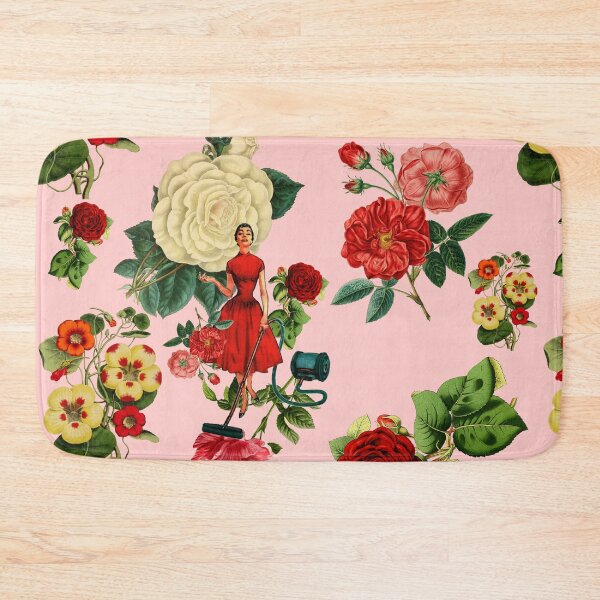 Item preview, Keep it clean floral collage pink designed and sold by Snexus.