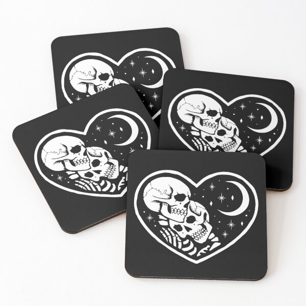 Item preview, Together Forever Skeletons under the Crescent Moon designed and sold by SpreadForSatan.